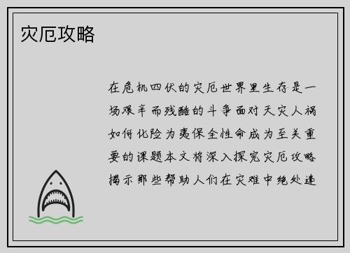 灾厄攻略
